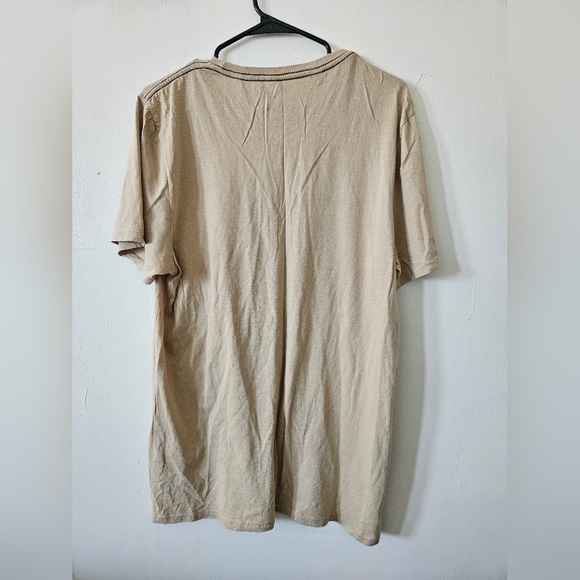 Nevada Tee shirt T-shirt a state of living crafted garments beige top mens large - Picture 6 of 9
